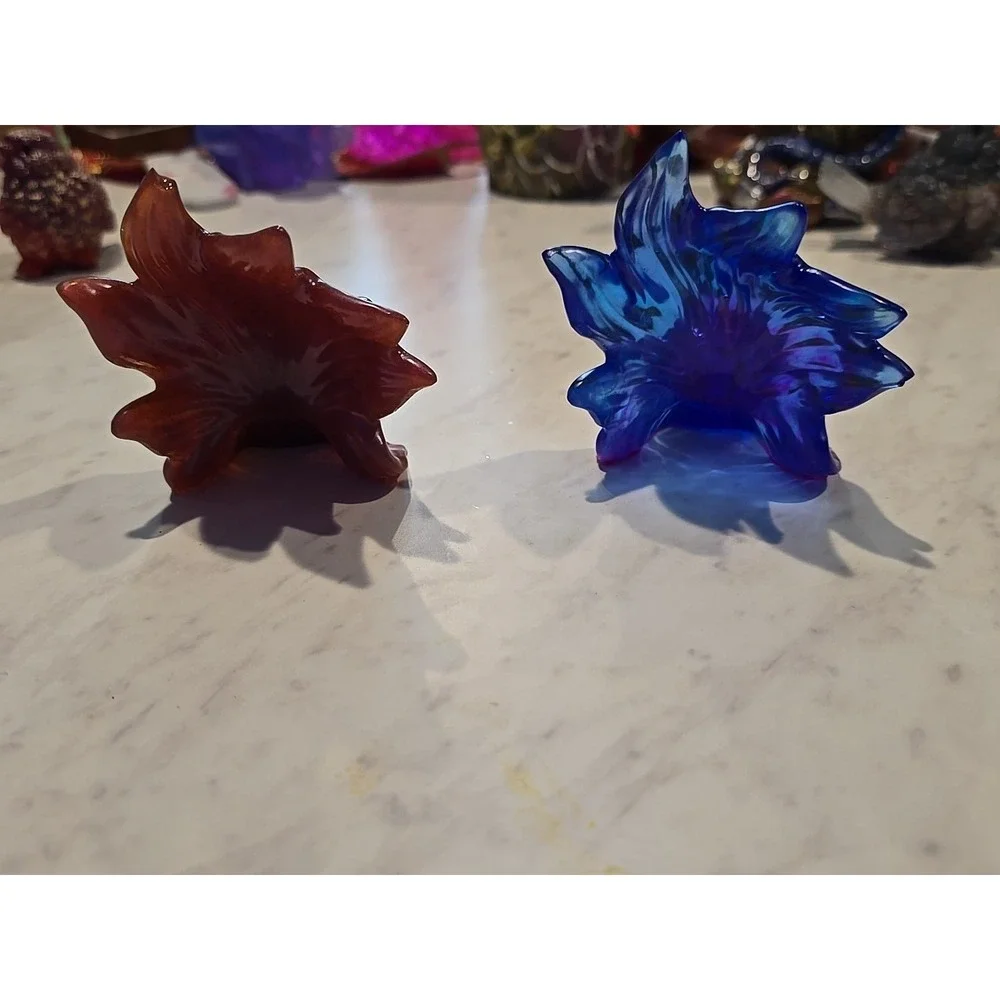 Handmade Resin Goldfish Red Purple Blue Decoration Gift 648